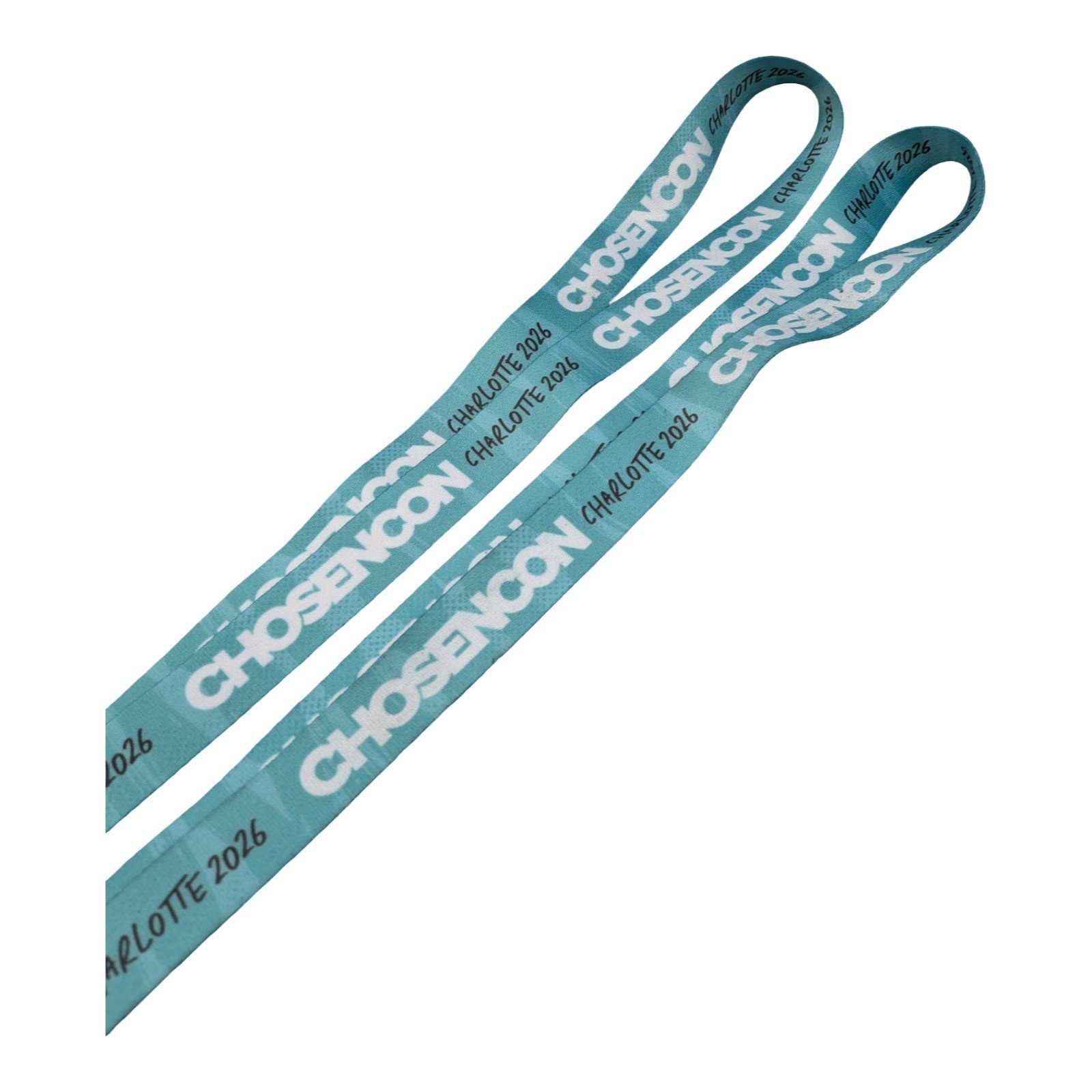 ChosenCon Charlotte 2024 Teal Blue Lanyards Set of 2 The Chosen Merchandise