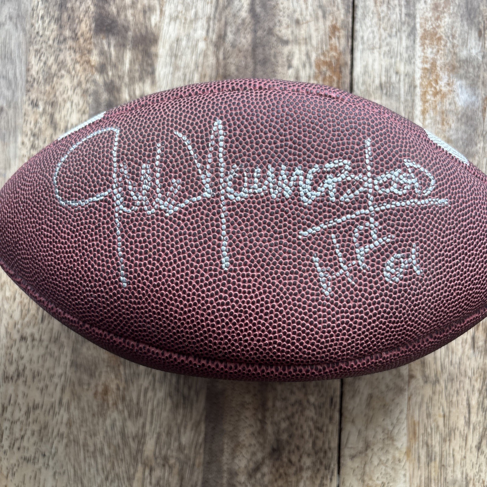 Jack Youngblood Signed Stat Football, JSA, Blood Inscription + HF 01