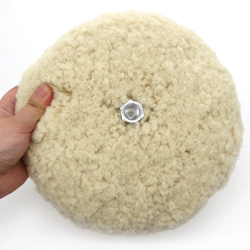Wool Polishing Pad 7 Inch 180mm Double Sided Hook Loop Buffing Cutting Tool