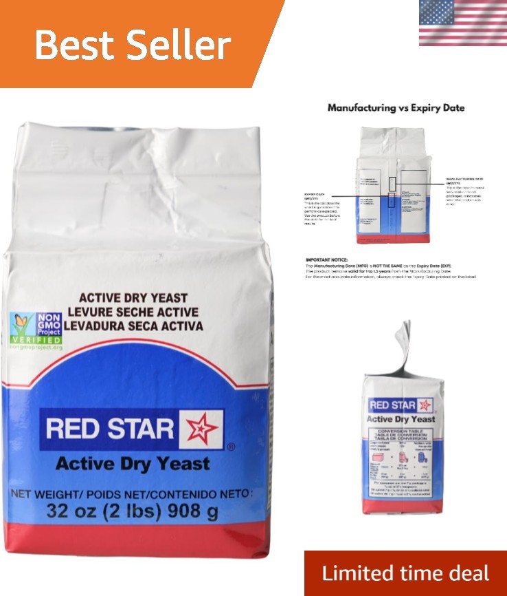 2 Pound Active Dry Yeast, Ideal for Consistent Baking Results -  Friendly