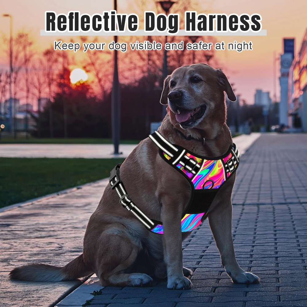 No Pull Dog Harness, Cute Reflective X-Large Sized Puppy Harness, Adjustable ...