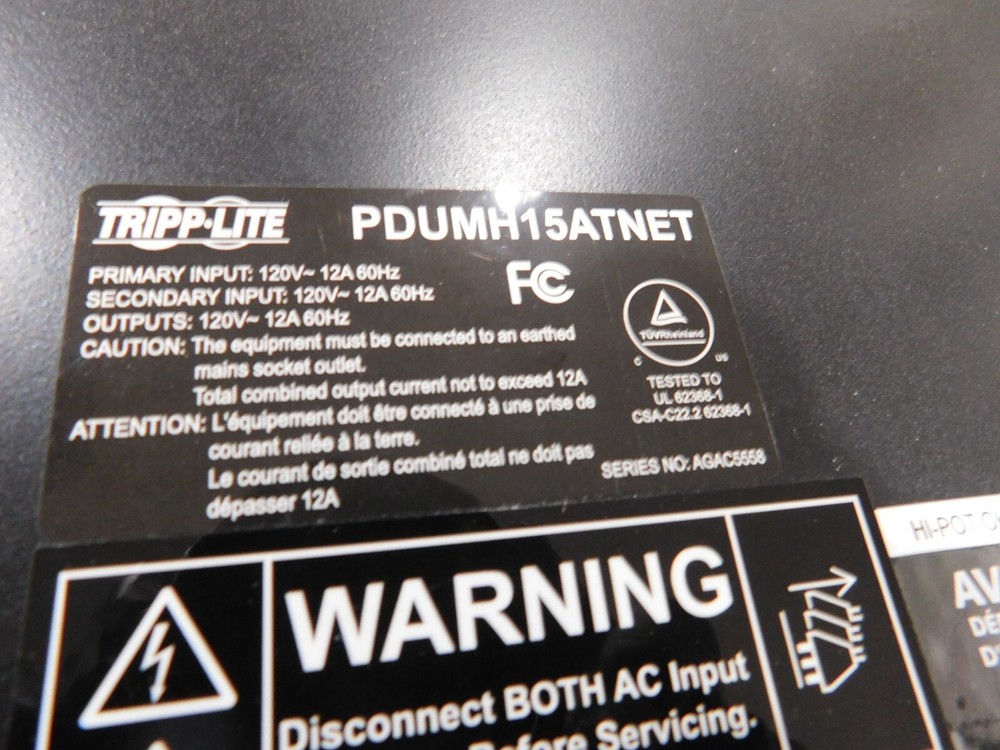 Tripp-Lite Model: PDUMH15ATNET Power Distribution Unit