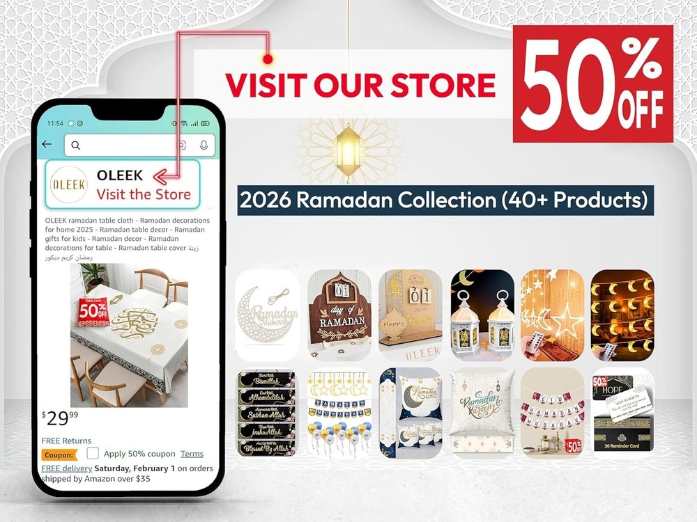 Cozy Indoor Ramadan String Lights - 17ft Remote Controlled with 8 Lighting Modes