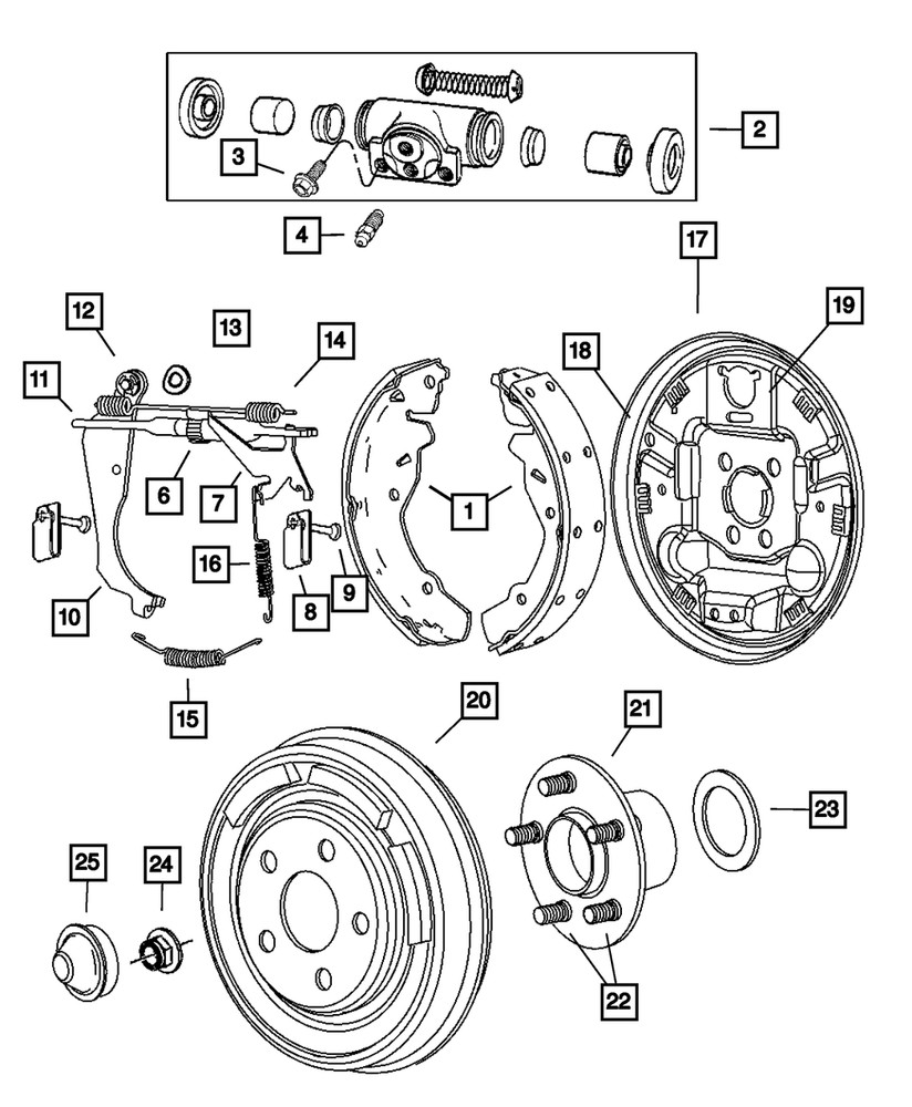 Genuine Mopar Brake Shoe Kit 4762537
