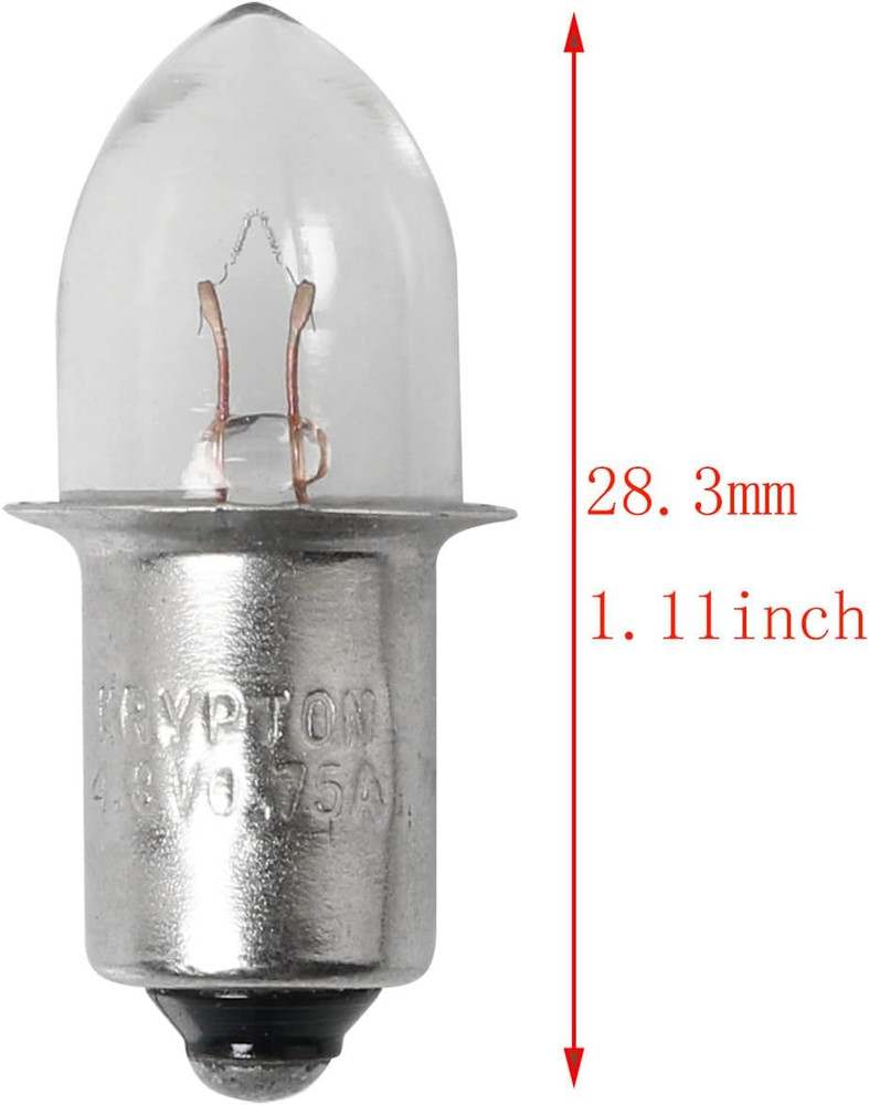 5Pcs 4D 4.8V 0.75A Bayonet Base Krypton Replacement Bulb for Flashlight