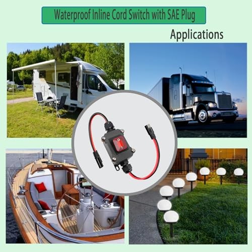 12V Inline Power Switch, Quick Connect/Disconnect switchs Power switch SAE red