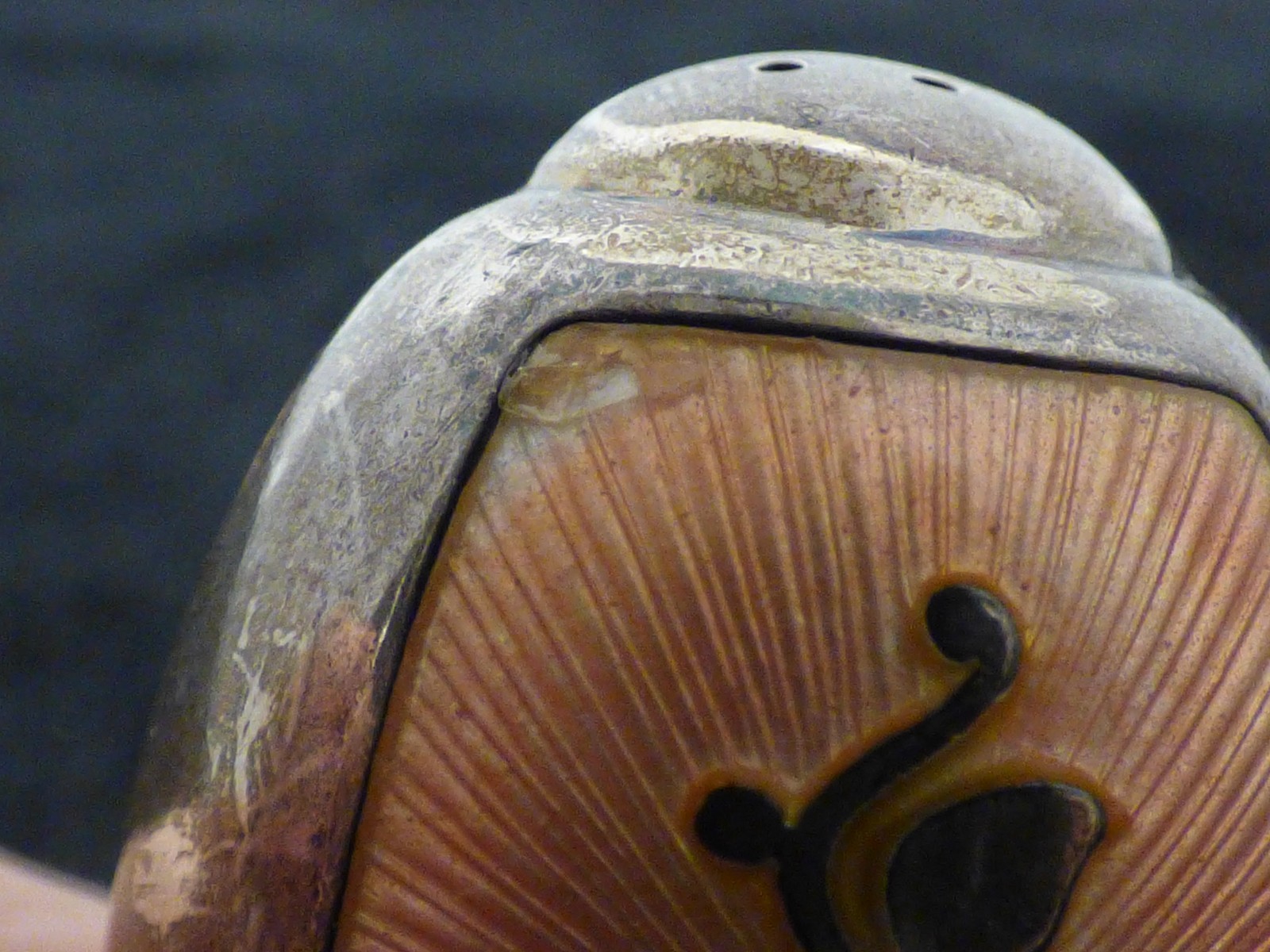 Antique Denmark Salt Cellar & Spoon & Pepper Shaker Sterling V.B. VB Pink Enamel