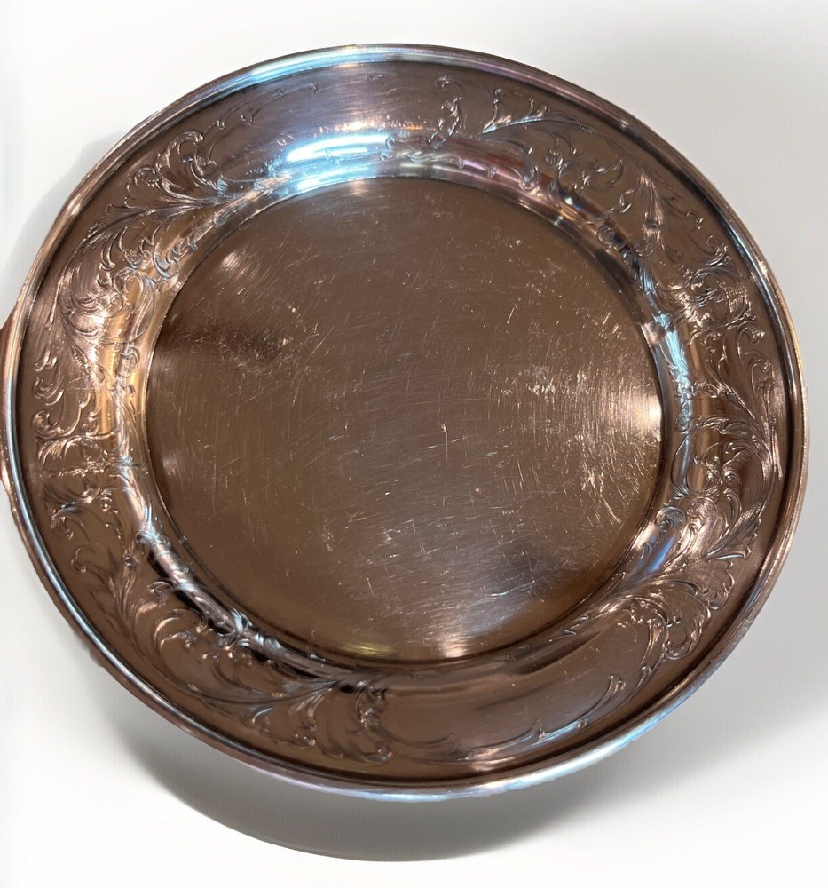 Vintage Reed & Barton Silverplate Scrollwork Candy Nut Trinket Dish N285