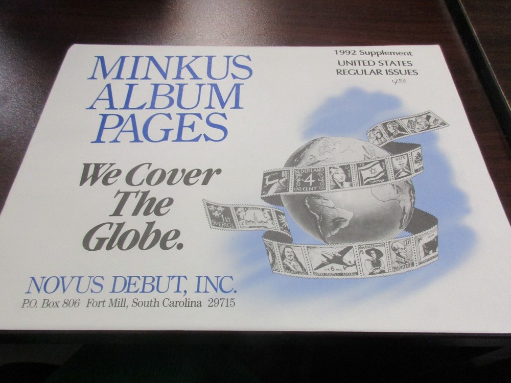 "MINKUS" 1992 SUPPLEMENT U.S. REGULAR ISSUES  W/FREE SHIPPING!!!