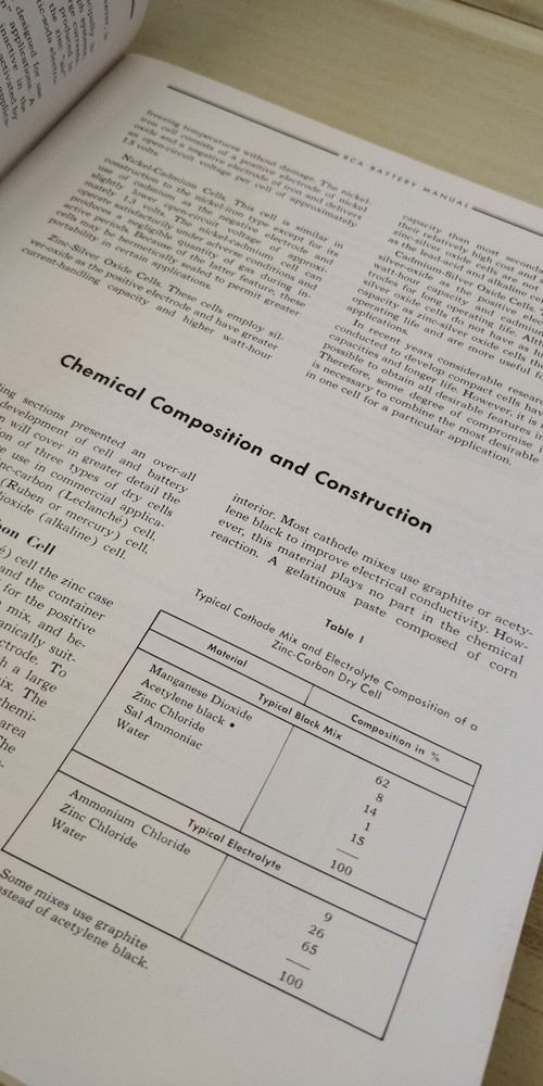 1962 RCA Battery Manual - Technical Specifications