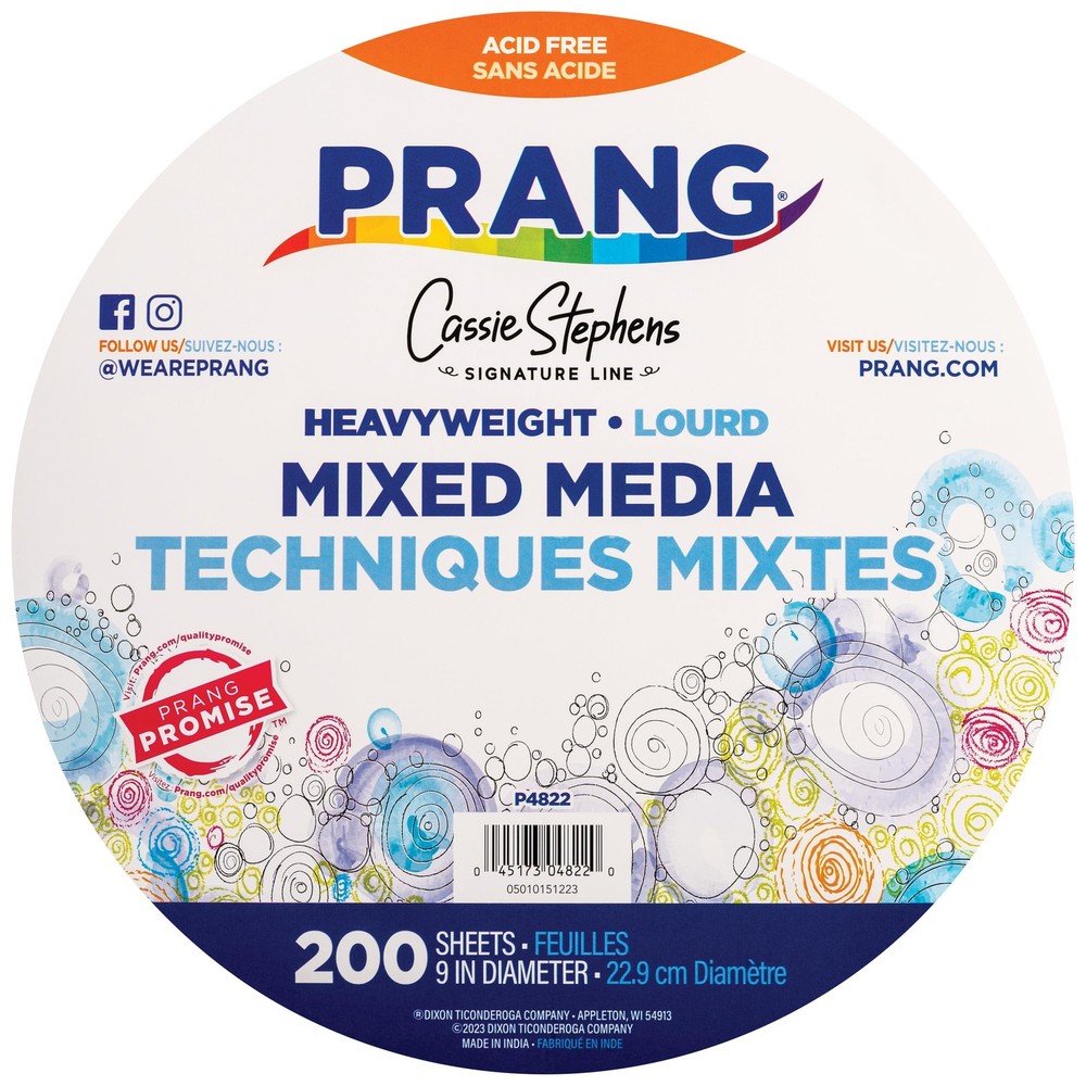 PAC4822 Heavyweight Mixed Media Circles, 9" Diameter, White, Created by Ameri...