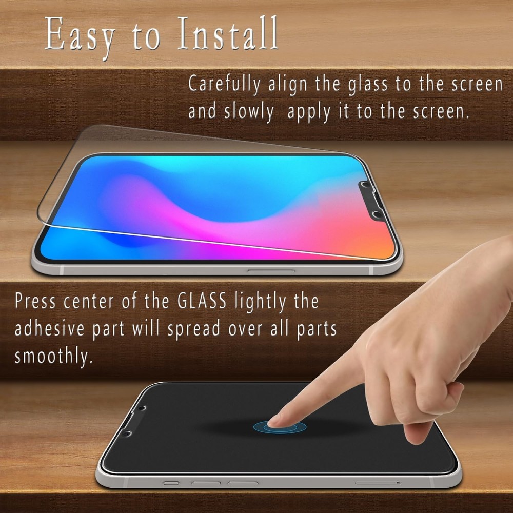 (2 Pack) Matte Glass Screen Protector Designed for iPhone 13 Pro Max, Clear