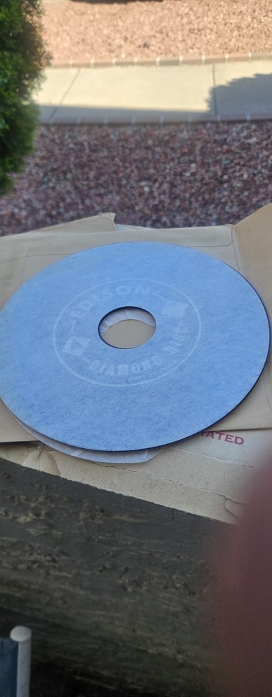 Thomas Edison Voicewriter Ruby Red Translucent Diamond Disc...Says Unused