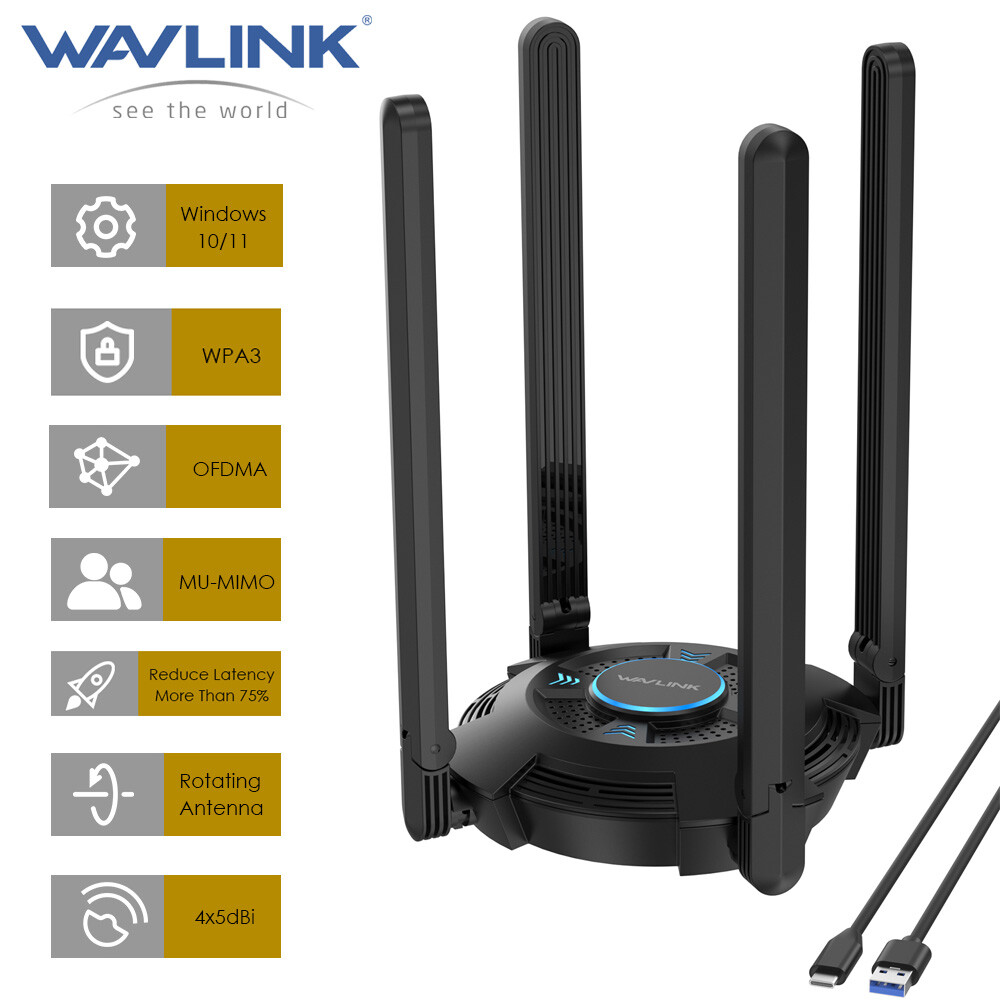 USB WiFi Adapter for Desktop PC WiFi Adapter Dual Band Wireless Network Adapter