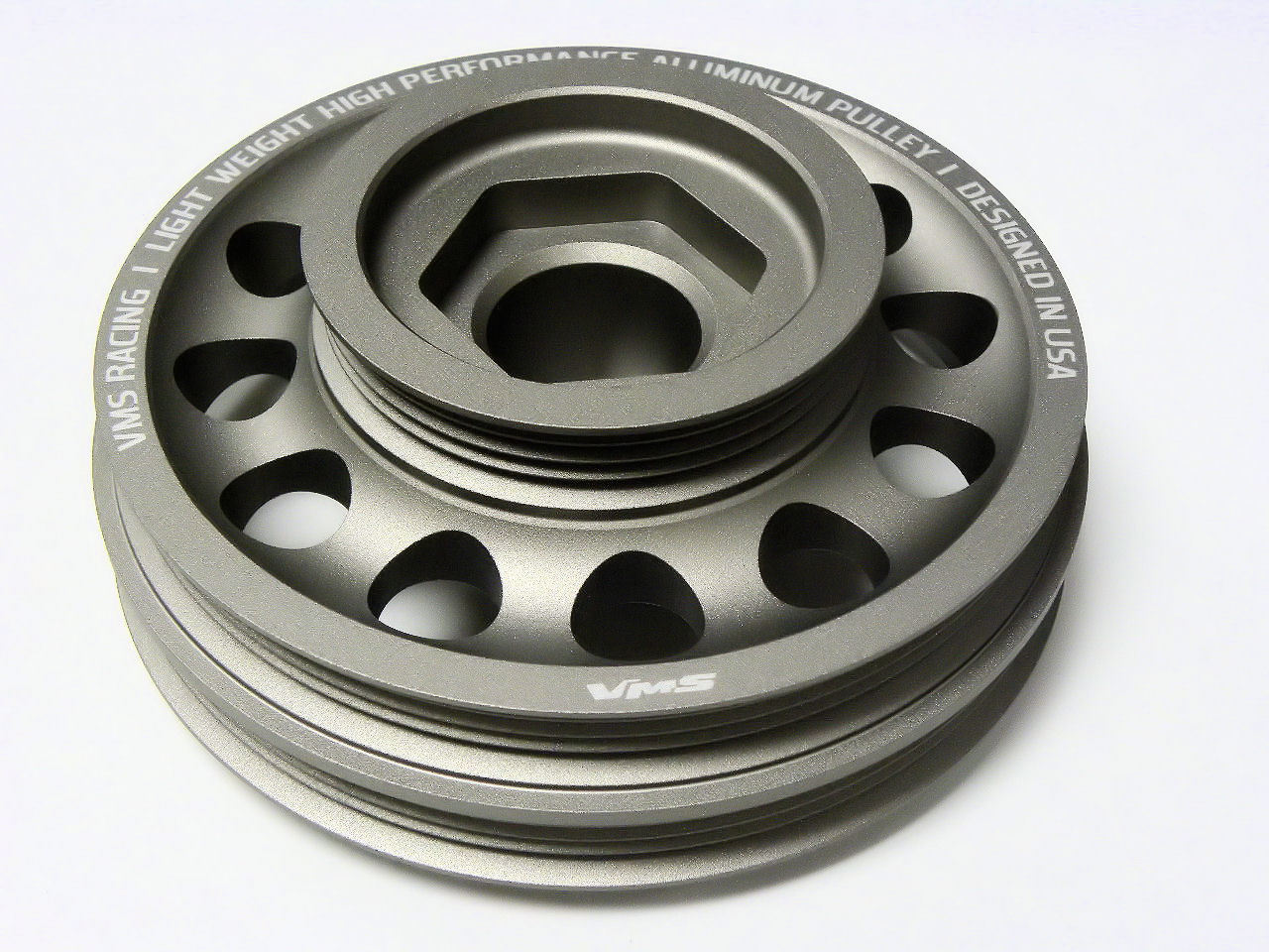 VMS Racing Light Weight Aluminum Crankshaft Pulley OEM Size 96-00 Civic SOHC D16
