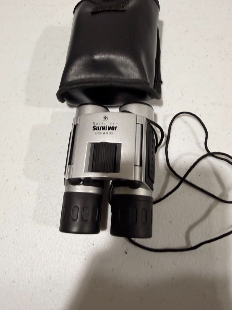 Multi Tech Survivor DCF 8X22 Binoculars With Carrying Case Lanyard 3D