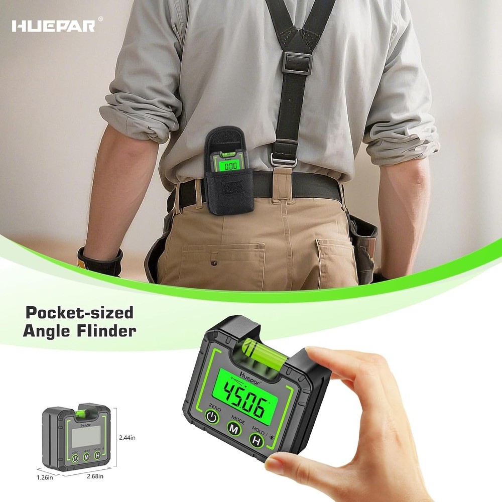 Mini Digital Level Angle Gauge with V-Groove Base