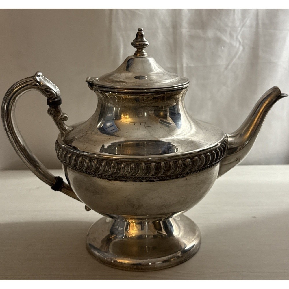 Silver On Copper Teapot