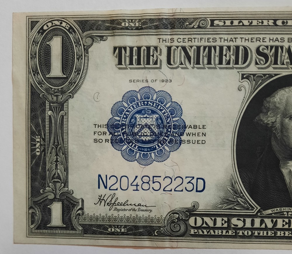 1923 One Dollar Silver Certificate Large Size Note FR-237 About Uncirculated