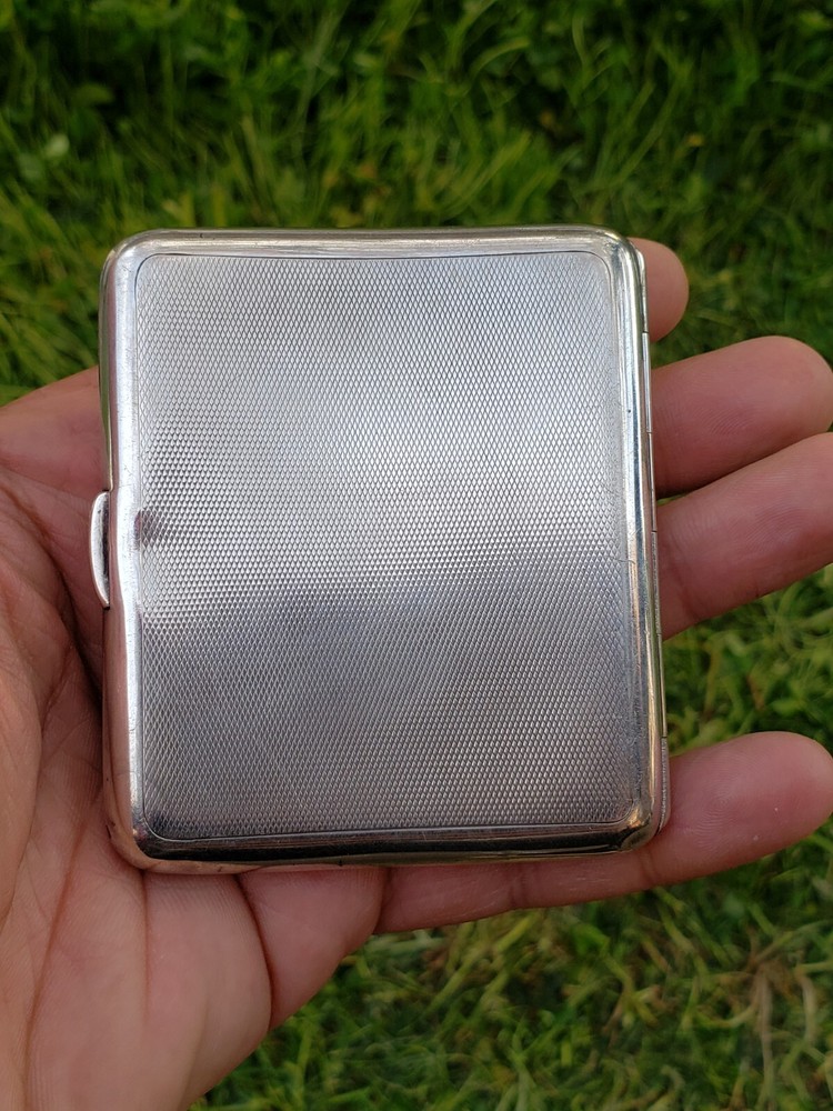 S.M & CO ANTIQUE STERLING SILVER CIGARETTE CASE