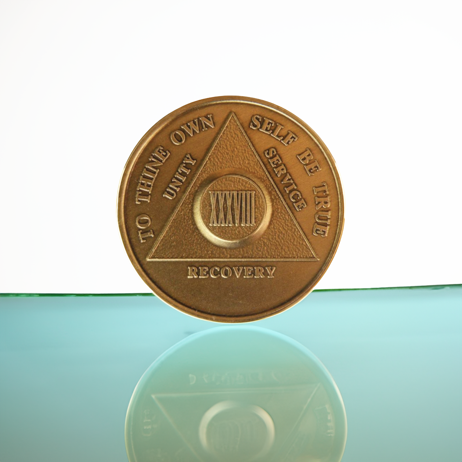Bronze AA Medallion Sobriety Chip Year 1-60