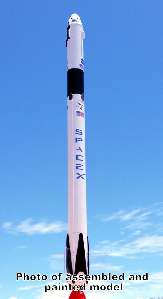 SpaceX Crew Dragon Flying Model Rocket Barebones Kit