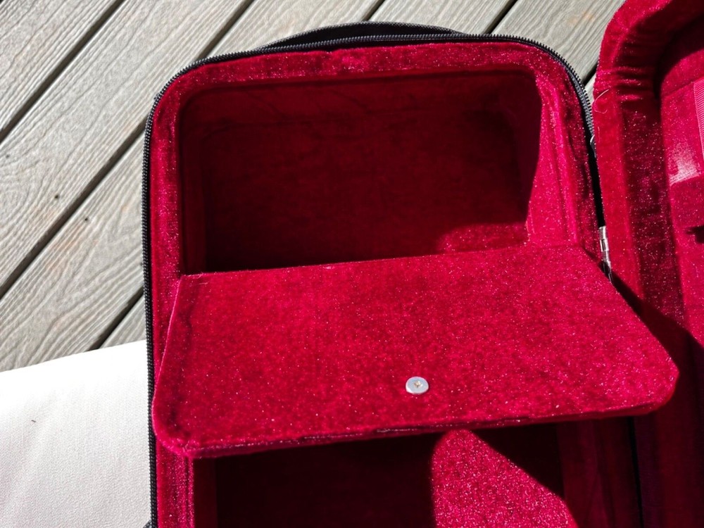 New Rectangular Violin Case Black with Grey accents