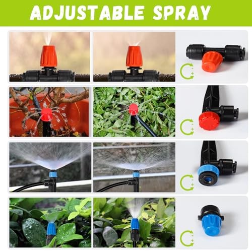 Drip Irrigation Kit Automatic Watering System Misting Sprinkler DIY 115FT