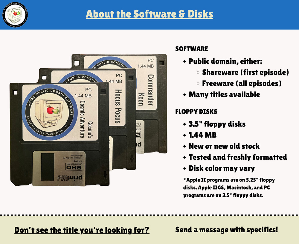 🕹️💾🕹️ PC Computer Games on Floppy Disks: Retro Software - Shareware/Freeware