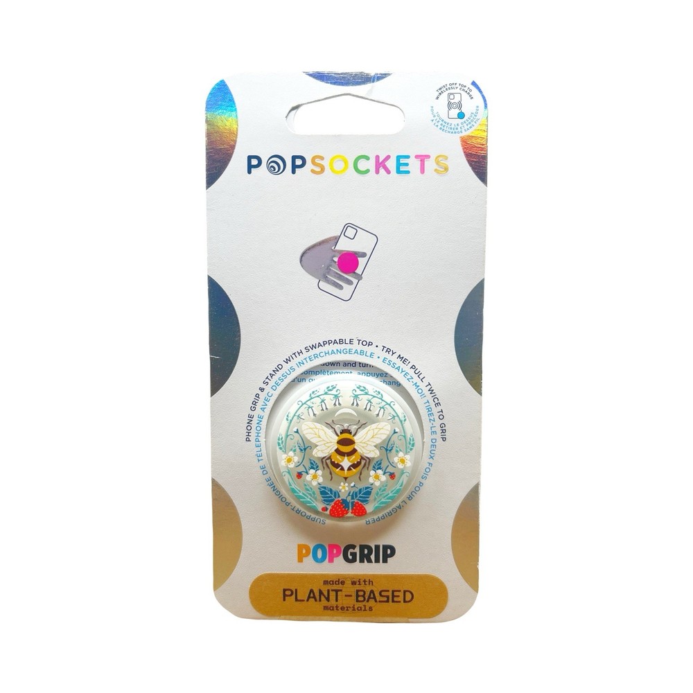 PopSockets PopGrip Premium Phone Grip & Stand - Translucent Bee Boho
