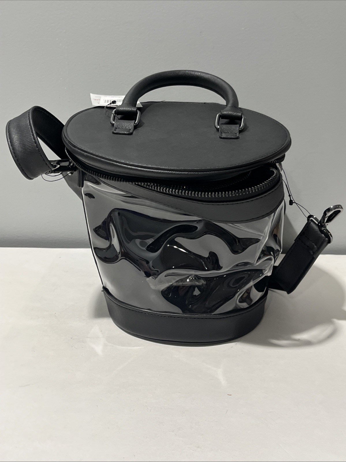 HATBOX GHOST Disney Parks Loungefly Black & Clear Haunted Mansion Crossbody Bag!