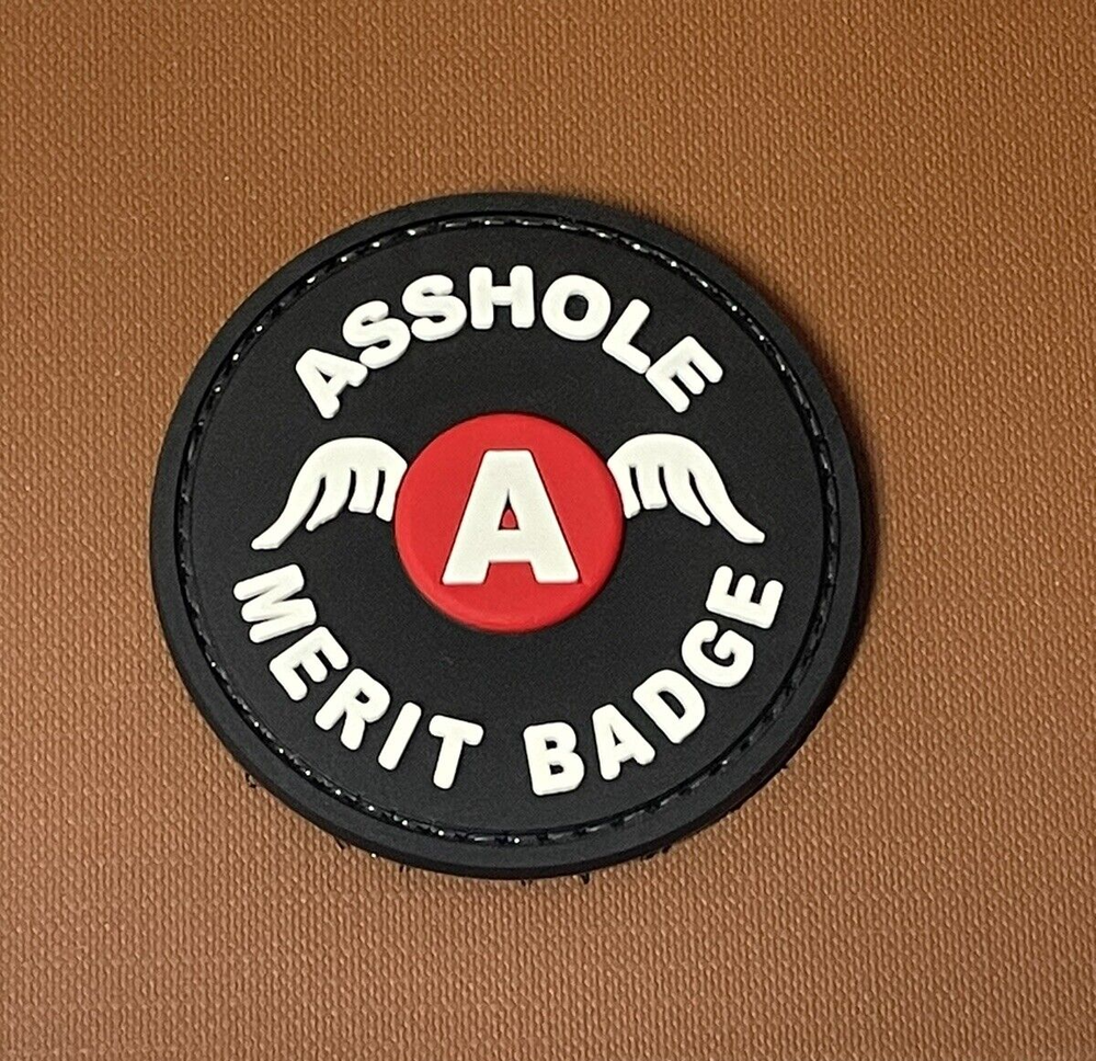 PVC Tactical Patch - Tactical Morale A**Hole Merit Badge Patch - A Hole Patch