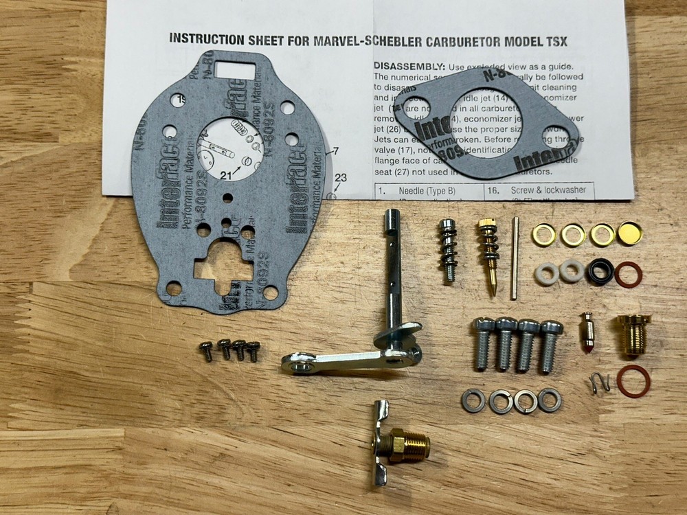 Allis Chalmers B C CA RC Marvel Schebler Basic Carburetor Kit TSX154 305 470 486