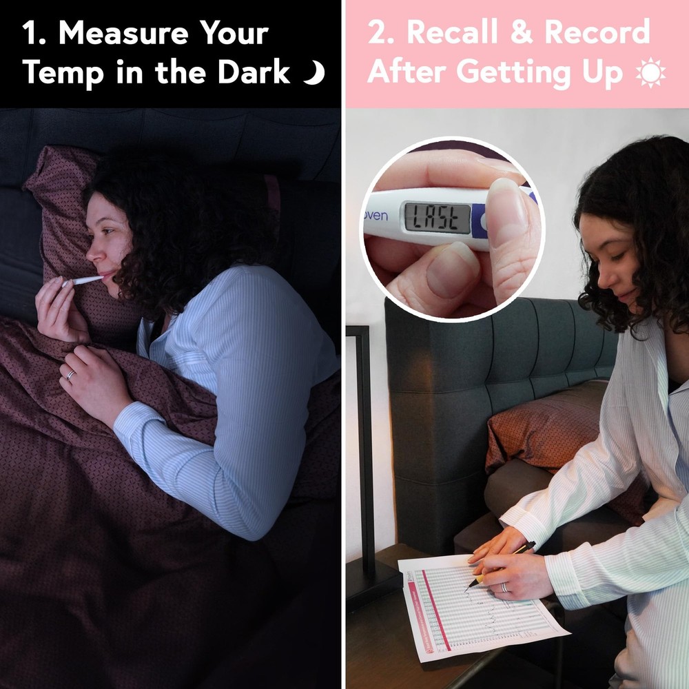 High Precision Digital Basal Body Thermometer for Ovulation Tracking, 60 Sec