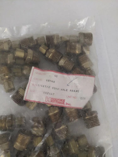 Holyoke T1-4A 1/2" Brass Compression Fitting NPT Connection