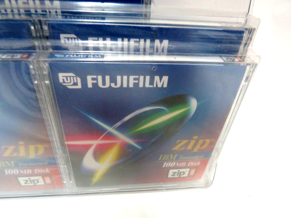 Fujifilm Zip IBM Formatted 100MB Disk 5 Pack New Sealed