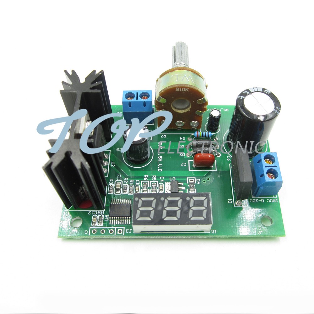 AC/DC LM317 Step-down Voltage Regulator Power Supply Module LED Voltmeter