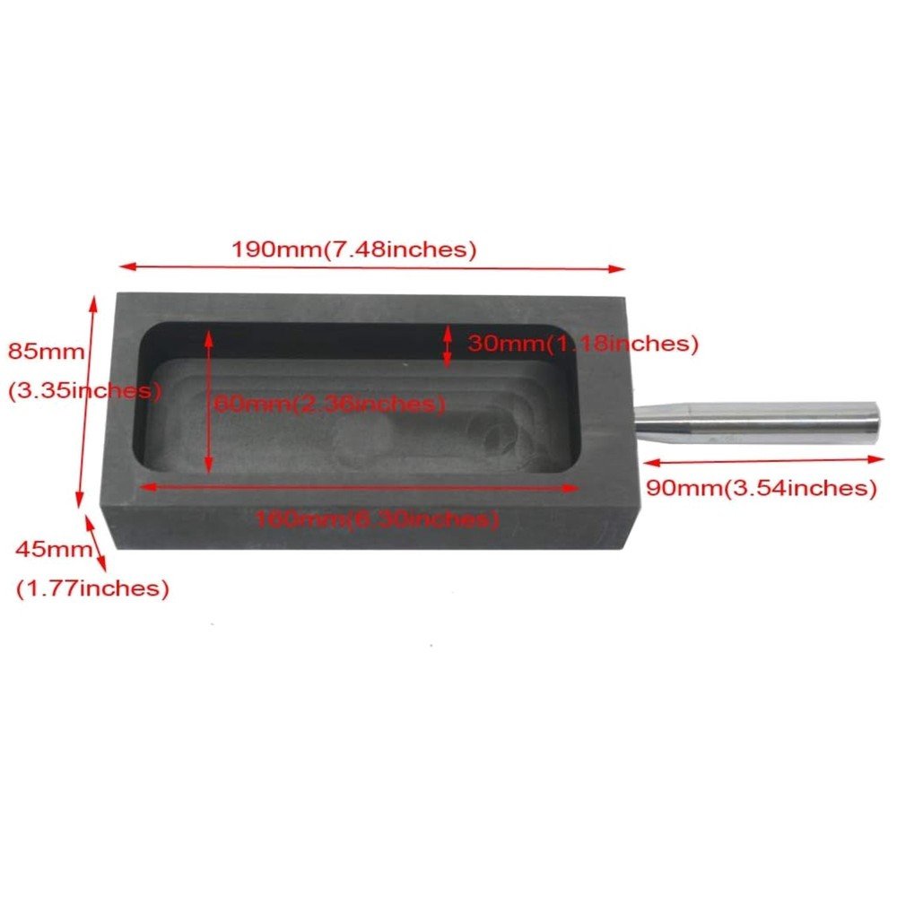 Graphite Ingot Mold for Melting Casting Refining - 5000g