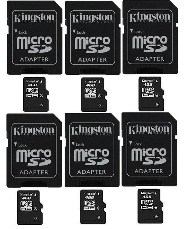 Kingston (6 Pack) Micro SD 4GB Memory Card with SD Adapter