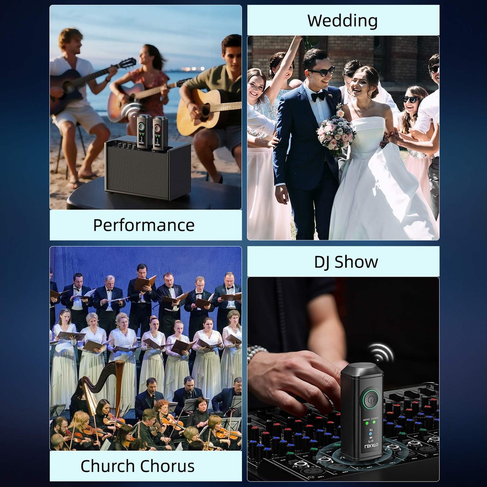 LEKATO XLR Wireless Bluetooth Receivers Wireless Adapter 2 Pack for Stereo