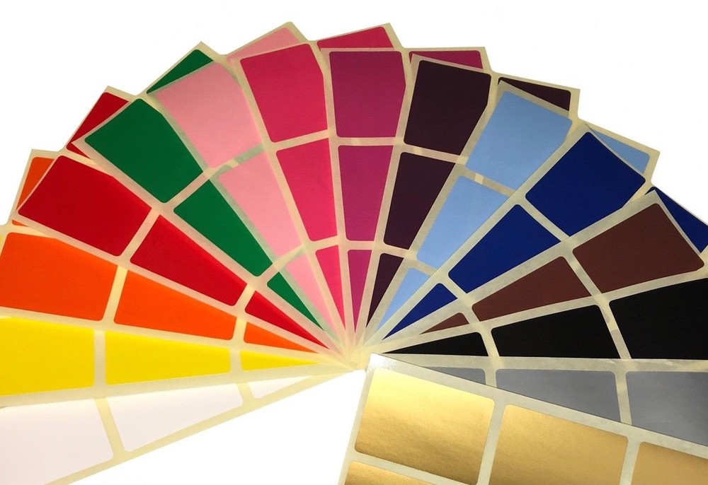 Large 50 x 70mm Mixed Pack Of Colour Coded Rectangular Stickers - Sticky Labels