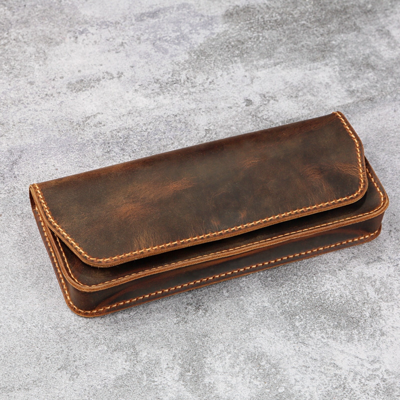 Custom Brown Leather Case for Nintendo Switch OLED, Gift for Nintendo lover