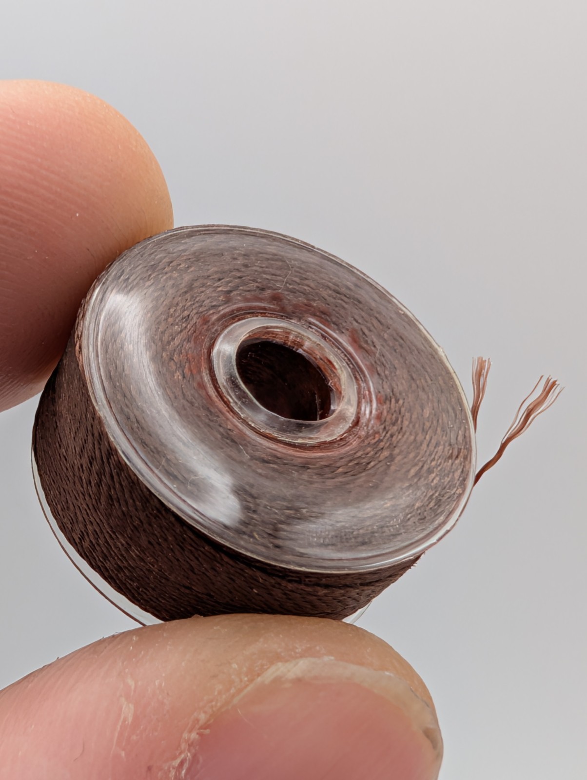 Vintage Brown Nylon Beading Thread Bobbins Like C-Lon Size D Approx. Lot Of 45