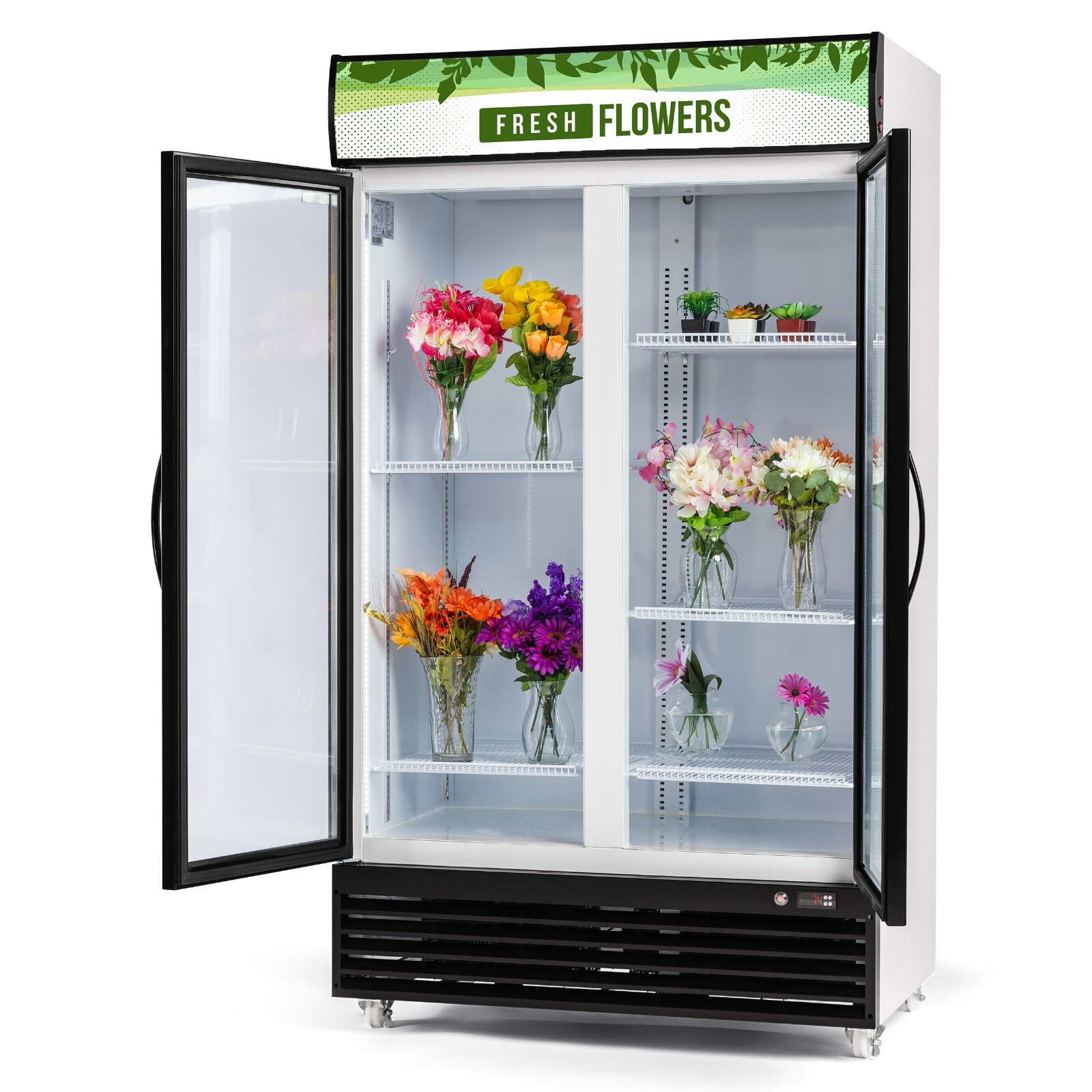 Procool CSD-1000 2 Door Display FLOWER Cooler Merchandiser Refrigerator