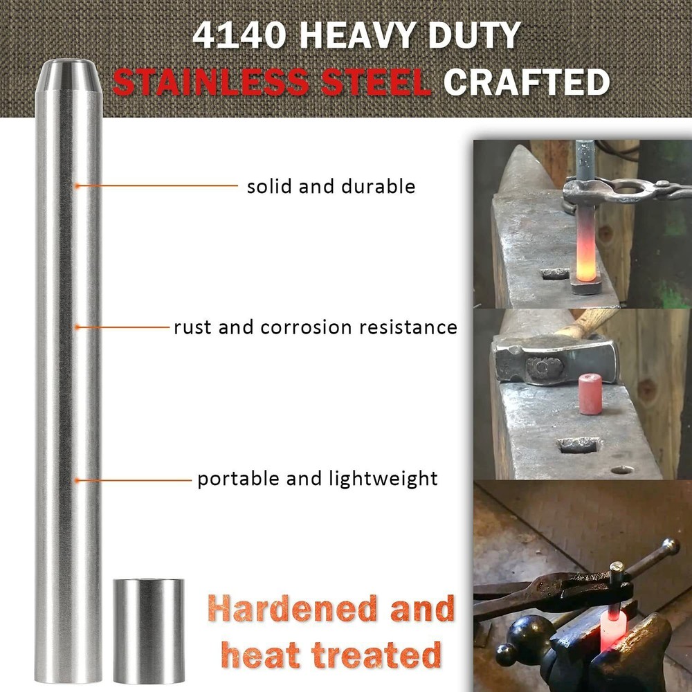 Heavy-Duty Blacksmith Rivet Heading Dome Tools Blacksmith Rivet Doming Tool Set