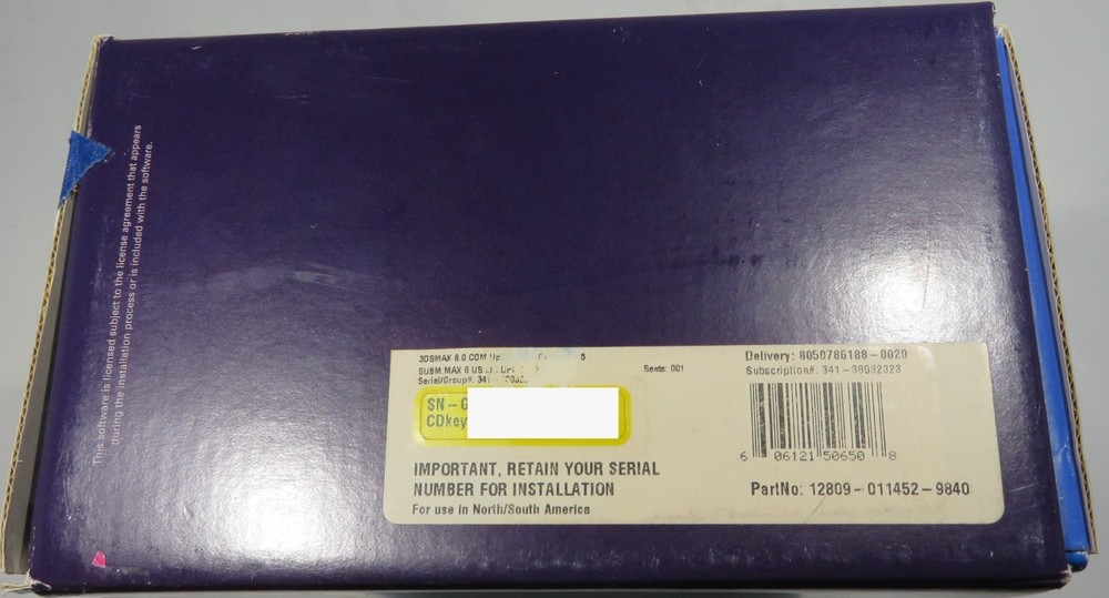 Autodesk 3DS Max 6 Discreet FULL Software & Resources Box 6 COM Upgrade - MAX R4