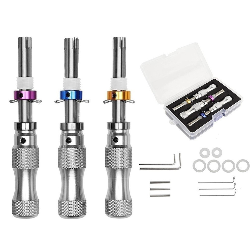 Advanced 7-Pin 3PCS Tubular Lock Tool Set for Padlock, Hook Tool & Seal Puller