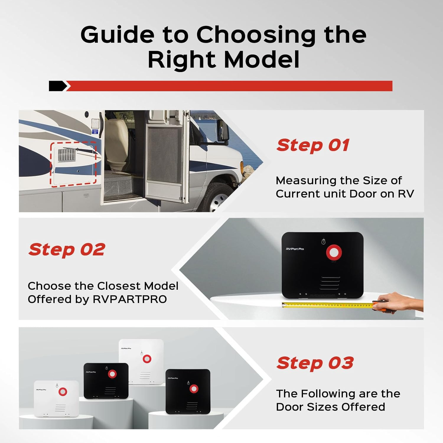 15" x 18" White RV Water Heater Door & Flange Combo for Easy Access