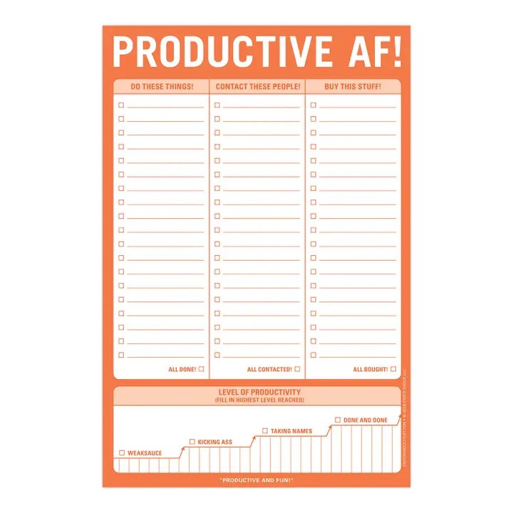 Knock Knock Productive AF Notepad