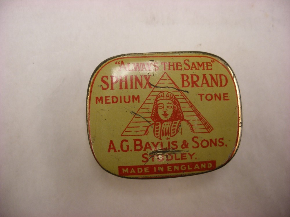 Phonograph Victrola Gramophone Needle Tin - Sphinx Medium Tone #6
